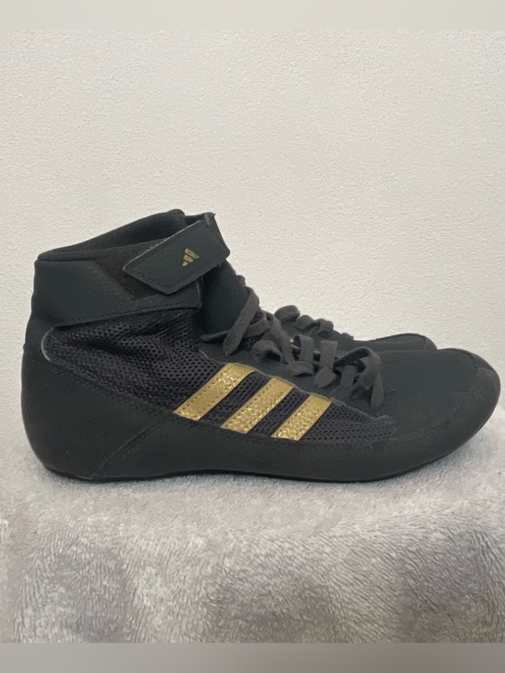 Adidas Performance HVC Shoes Wrestling Black, Gold Size 6 Male Sports